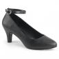 Preview: Sale DIVINE-431 Pleaser Pink Label ankle strap pump black vegan leather 43