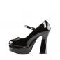 Preview: Sale DOLLY-50 DemoniaCult Mary Jane High-Heels Plateau Riemchenpumps schwarz Lack 36