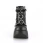 Preview: Sale DYNAMITE-101 Demonia Plateau Stiefeletten Ketten O-Ring schwarz Lederlook Microfaser 36