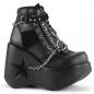 Preview: Sale DYNAMITE-101 Demonia Plateau Stiefeletten Ketten O-Ring schwarz Lederlook Microfaser 36