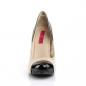 Preview: Sale EVE-07 Pleaser Pink Label High-Heels Cutout Pumps schwarz-creme Lack 42