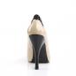 Preview: Sale EVE-07 Pleaser Pink Label High-Heels Cutout Pumps schwarz-creme Lack 42