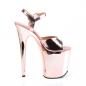 Preview: Sale FLAMINGO-809 Pleaser high heels platform sandal rose gold metallic chrome 42
