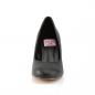 Preview: Sale FLAPPER-40 Pin Up Couture Damen Pumps Spulenabsatz schwarz Lederoptik 39