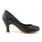 Preview: Sale FLAPPER-40 Pin Up Couture Damen Pumps Spulenabsatz schwarz Lederoptik 39