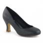 Preview: Sale FLAPPER-40 Pin Up Couture Damen Pumps Spulenabsatz schwarz Lederoptik 39