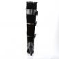 Preview: Sale GLAM-300 DemoniaCult High-Heels Overkneestiefel schwarz Lederoptik Samt Schleifen 40