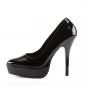 Preview: Sale INDULGE-520 Devious Damen High-Heels Plateaupumps schwarz Lack 41