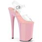 Preview: Sale INFINITY-908 Pleaser vegan high heels platform ankle strap sandal clear baby pink 39