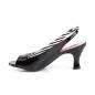 Preview: Sale JENNA-02 Pleaser Pink Label Damen Slingback Peep Toe Pumps schwarz Lack Spulenabsatz 40