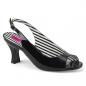 Preview: Sale JENNA-02 Pleaser Pink Label Damen Slingback Peep Toe Pumps schwarz Lack Spulenabsatz 40