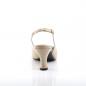 Preview: Sale JENNA-02 Pleaser Damen Slingback Peep Toe Pumps creme Lack Spulenabsatz 43