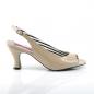 Preview: Sale JENNA-02 Pleaser Damen Slingback Peep Toe Pumps creme Lack Spulenabsatz 43