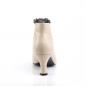 Preview: Sale JENNA-105 Pleaser Pink Label Damen Schlüpf Stiefeletten spitze creme Lederoptik 41