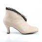 Preview: Sale JENNA-105 Pleaser Pink Label Damen Schlüpf Stiefeletten spitze creme Lederoptik 41