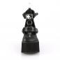 Preview: Sale KERA-12 DemoniaCult Platauschuhe schwarz Doppelriemchen Spikes Metallplatte 42