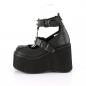 Preview: Sale KERA-12 DemoniaCult Platauschuhe schwarz Doppelriemchen Spikes Metallplatte 42