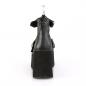 Preview: Sale KERA-12 DemoniaCult Platauschuhe schwarz Doppelriemchen Spikes Metallplatte 42