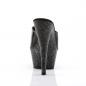 Preview: KISS-201MG Pleaser High-Heels Plateaupantoletten schwarz Lack Miniglitter