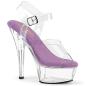 Preview: KISS-208 Pleaser Damen High-Heel Plateausandaletten transparent lavendel günstig