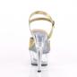 Preview: KISS-209BHG Pleaser High-Heels Plateausandaletten champagner Hologramm klar