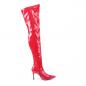 Preview: Sale LUST-3000 Funtasma High-Heels Overkneestiefel rot Stretchlack Größe 39