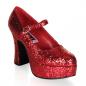 Preview: Sale MARYJANE-50G chice Funtasma High-Heels Damen Plateau Riemchenpumps rot Glitter 40