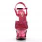 Preview: Sale MOON-710GT Pleaser high heels sandal cut-out platform glitter hot pink tinted 38