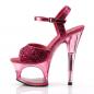 Preview: Sale MOON-710GT Pleaser high heels sandal cut-out platform glitter hot pink tinted 38