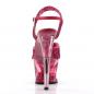 Preview: Sale MOON-710GT Pleaser high heels sandal cut-out platform glitter hot pink tinted 38
