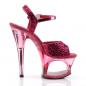 Preview: Sale MOON-710GT Pleaser high heels sandal cut-out platform glitter hot pink tinted 38