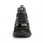 Preview: Sale NEPTUNE-100 DemoniaCult platform lace-up shoe black silver glitter uv reactive 41