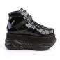 Preview: Sale NEPTUNE-100 DemoniaCult platform lace-up shoe black silver glitter uv reactive 41