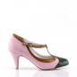 Preview: Sale PEACH-03 Pin Up Couture Damen Riemchen Pumps Multi Color babypink Größe 36