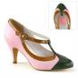 Preview: Sale PEACH-03 Pin Up Couture Damen Riemchen Pumps Multi Color babypink Größe 36