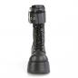 Preview: Sale PETROL-150 DemoniaCult wedge platform boots black vegan leather ornamental zipper 42