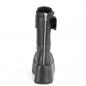 Preview: Sale PETROL-150 vegane DemoniaCult Unisex Keilplateau Stiefel schwarz Lederlook Zierzipper 42