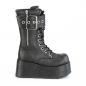 Preview: Sale PETROL-150 DemoniaCult Damen Keilplateau Stiefel schwarz Lederlook Zipper 40