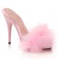 Preview: Sale POISE-501F Fabulicious ladies platform marabou sandal baby pink satin marabou fur 37