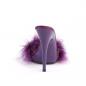Preview: Sale POISE-501F Fabulicious Damen Stiletto Pantoletten lila Satin Marabufell 38