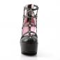 Preview: Sale POISON-25-1 DemoniaCult Damen Plateau Pumps Käfigstil Pentagramm schwarz Lederoptik 41