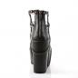 Preview: Sale POISON-25-1 DemoniaCult Damen Plateau Pumps Käfigstil Pentagramm schwarz Lederoptik 41