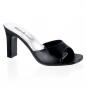 Preview: Sale ROMANCE-301-2 Fabulicious Damen Pantoletten schwarz matt mit rechteckigen Absatz 36