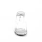 Preview: Sale ROMANCE-301 Fabulicious Damen Pantoletten transparent mit rechteckigen Absatz 39
