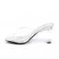 Preview: Sale ROMANCE-301 Fabulicious Damen Pantoletten transparent mit rechteckigen Absatz 39