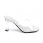 Preview: Sale ROMANCE-301 Fabulicious Damen Pantoletten transparent mit rechteckigen Absatz 39