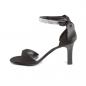 Preview: Sale ROMANCE-372 chice Pleaser Pink Label Damen Riemchen-Sandaletten schwarz Satin Strass 40