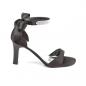 Preview: Sale ROMANCE-372 chice Pleaser Pink Label Damen Riemchen-Sandaletten schwarz Satin Strass 40