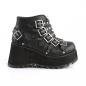 Preview: Sale SCENE-30 DemoniaCult Damen Plateau Stiefeletten Totenkopf Schnallen schwarz matt 39