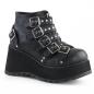 Preview: Sale SCENE-30 DemoniaCult Damen Plateau Stiefeletten Totenkopf Schnallen schwarz matt 39